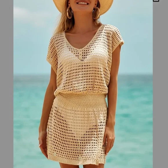 Crochet Beach Coverup Dress - Picture 4 of 5